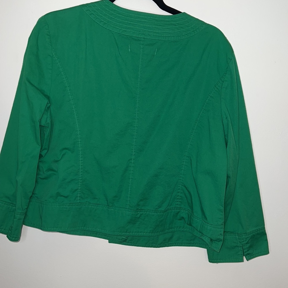 - Live a Little Size XL Kelly Green Button Down Women’s Jacket Long Sleeve - Picture 4 of 11
